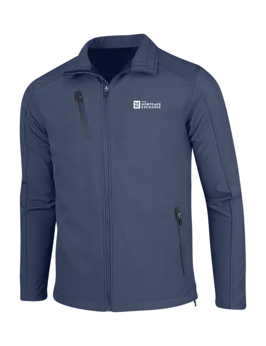 Navy Welded Softshell Jacket w/Mortgage Exchange Logo