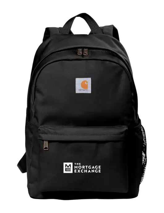 Carhartt Black Canvas Backpack w/Mortgage Exchange Logo
