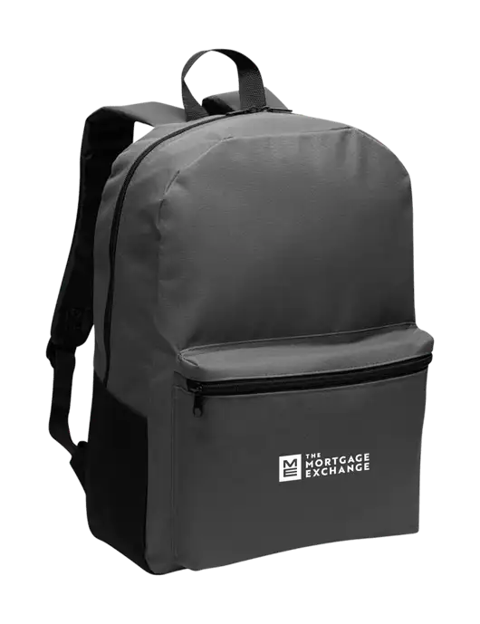 Casual Dark Charcoal Lightweight Laptop Backpack w/Mortgage Exchange Logo