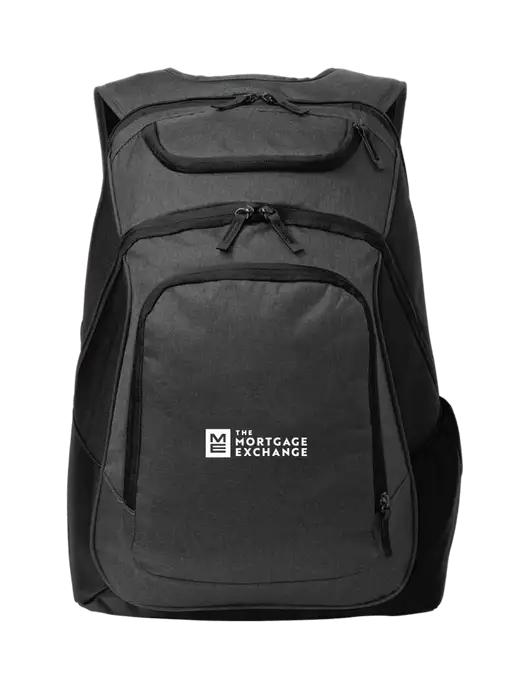 Executive Graphite Heather/Black Laptop Backpack w/Mortgage Exchange Logo