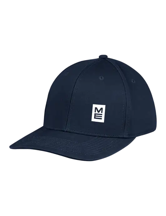 Premium Modern Structured Twill Navy Snapback Cap w/ME Stacked Logo