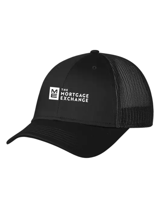 Black Mesh Trucker Cap Snap Back w/Mortgage Exchange Logo