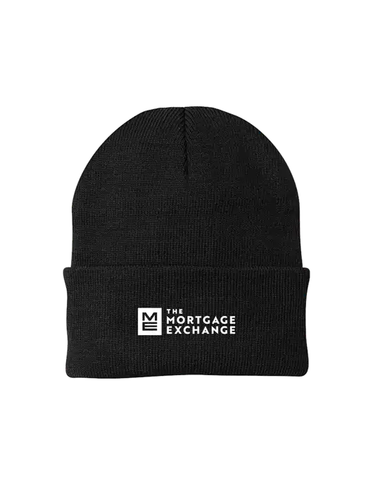 Black Knit Cap w/Mortgage Exchange Logo