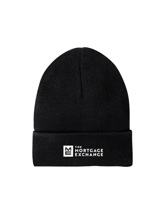 Recycled Black Beanie w/Mortgage Exchange Logo