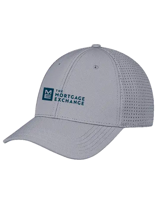 Grey Performance Stretchable Cap Hook & Loop w/Mortgage Exchange Logo