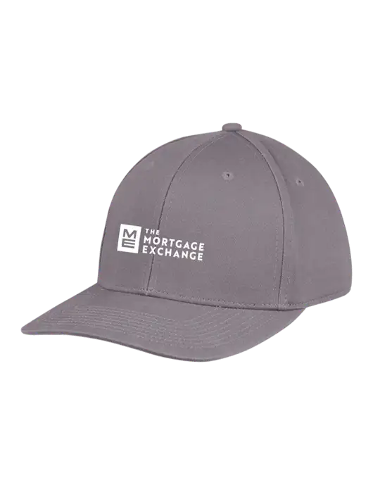 Premium Modern Structured Twill Charcoal Snapback Cap w/Mortgage Exchange Logo