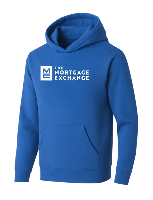 BELLA+CANVAS Royal Sponge Fleece Pullover Hoodie w/Mortgage Exchange Logo