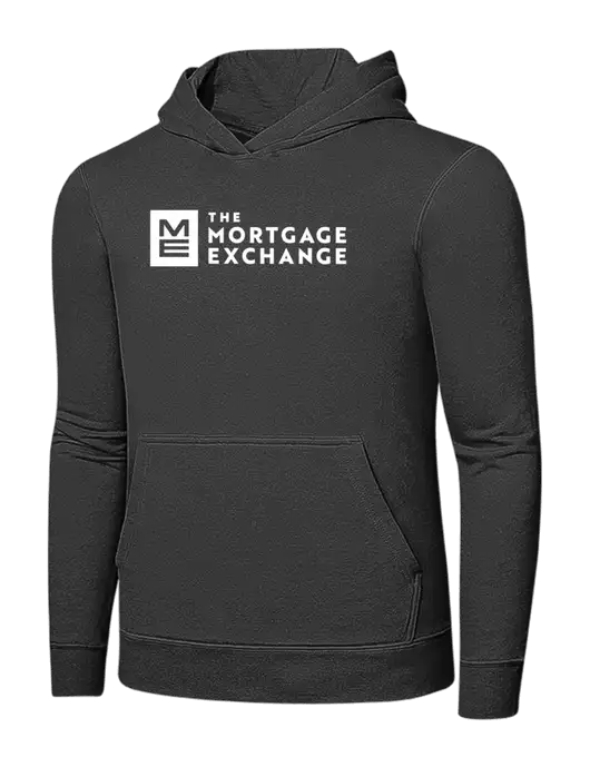 Charcoal 7.8 oz Ring Spun Hooded Sweatshirt w/Mortgage Exchange Logo