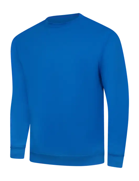 True Royal 9 oz 50/50 Cotton/Poly Crew Sweatshirt w/Mortgage Exchange Logo