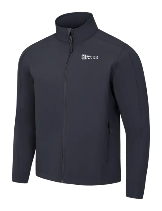 Charcoal Grey Core Soft Shell Jacket w/Mortgage Exchange Logo