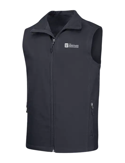 Dark Grey Core Soft Shell Vest w/Mortgage Exchange Logo