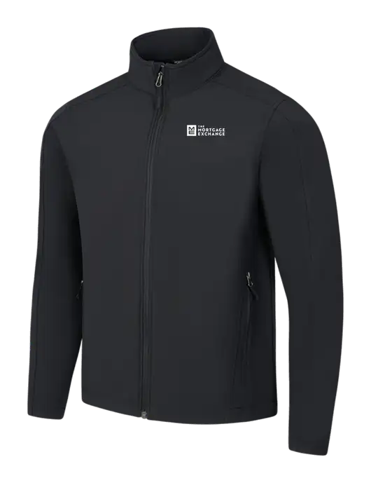 Black Core Soft Shell Jacket w/Mortgage Exchange Logo