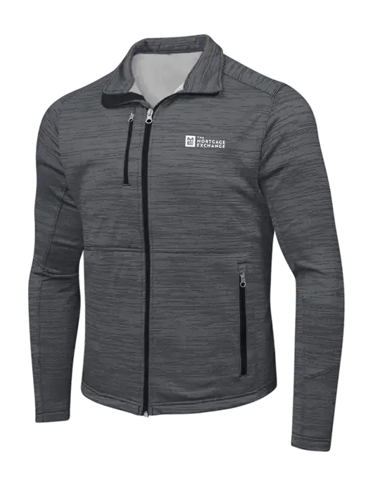 Dark Grey Digi Stripe Fleece Jacket w/Mortgage Exchange Logo