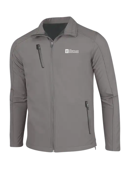 Medium Grey Welded Softshell Jacket w/Mortgage Exchange Logo