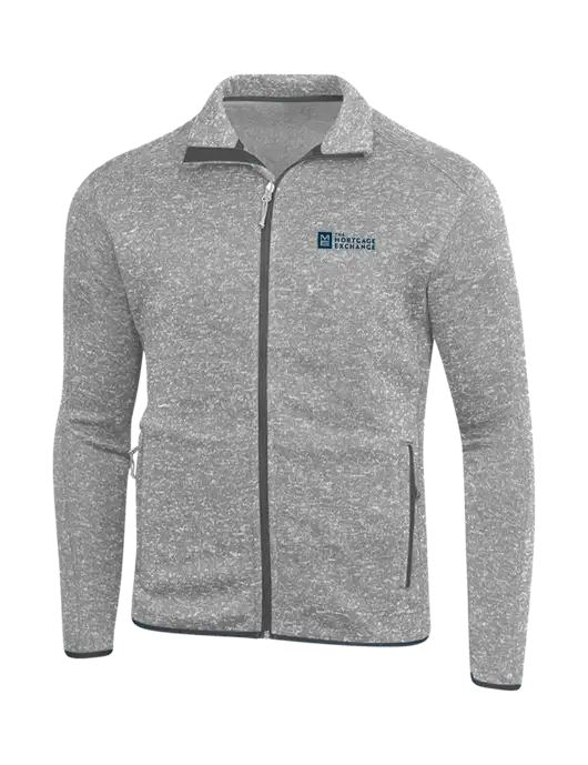 Grey Heather Sweater Fleece Jacket w/Mortgage Exchange Logo