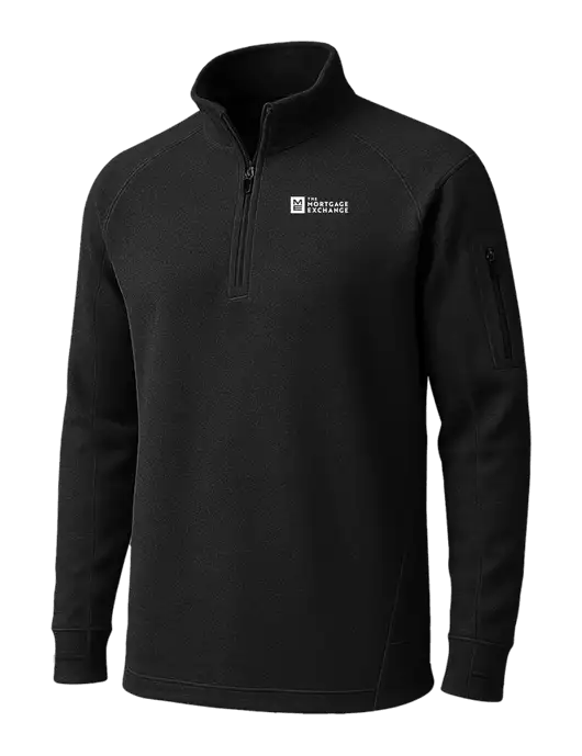 Black Tech Fleece 1/4 Zip Pullover w/Mortgage Exchange Logo