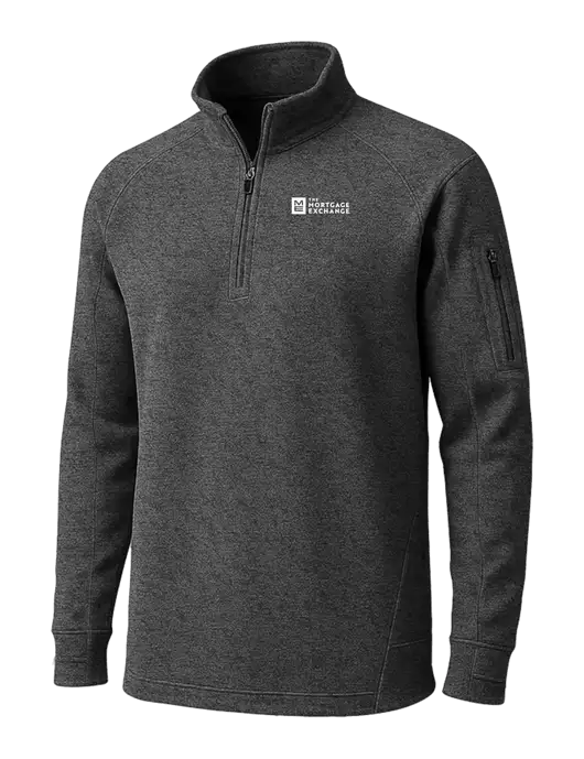 Graphite Heather Tech Fleece 1/4 Zip Pullover w/Mortgage Exchange Logo