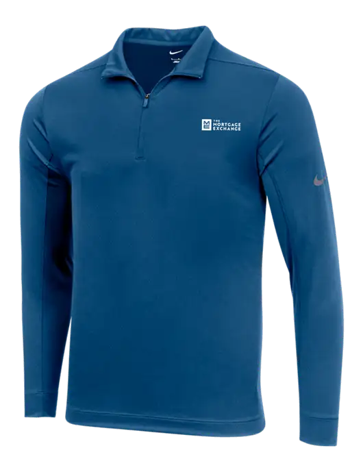 NIKE Dark Royal Dry 1/2 Zip Cover-Up w/Mortgage Exchange Logo