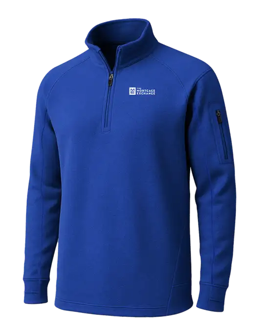 True Royal Tech Fleece 1/4 Zip Pullover w/Mortgage Exchange Logo