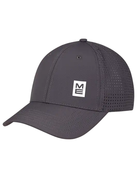 Charcoal Performance Stretchable Cap Hook & Loop w/ME Stacked Logo
