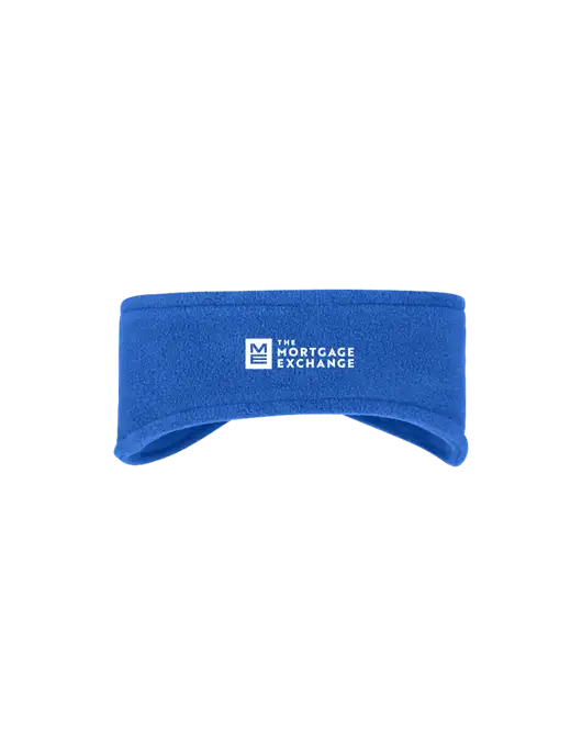 Royal Stretch Fleece Headband w/Mortgage Exchange Logo
