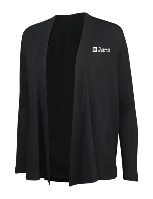 Black Womens Concept Cardigan w/Mortgage Exchange Logo