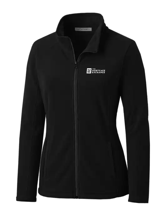 Black Womens Microfleece Jacket w/Mortgage Exchange Logo