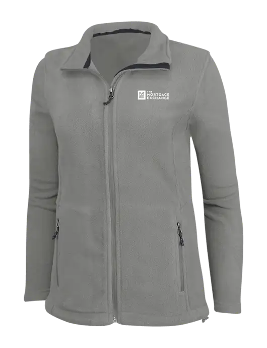 Womens Medium Grey Fleece Jacket w/Mortgage Exchange Logo