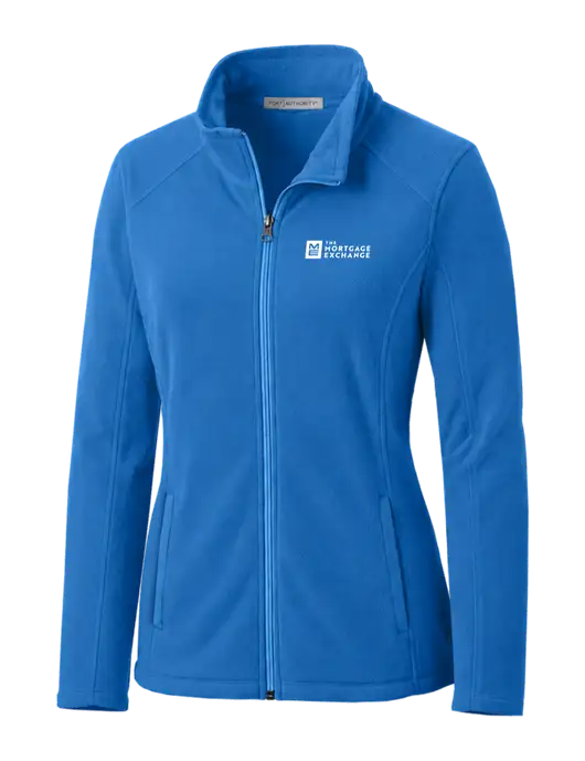 Light Royal Womens Microfleece Jacket w/Mortgage Exchange Logo