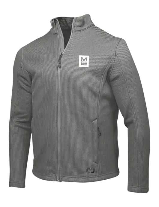 OGIO Medium Grey Grit Fleece Jacket w/ME Stacked Logo