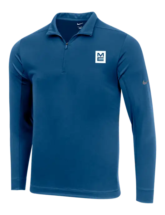 NIKE Dark Royal Dry 1/2 Zip Cover-Up w/ME Stacked Logo