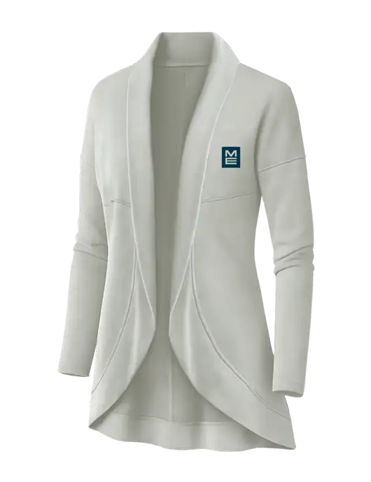 OGIO Ivory Snow Womens Luuma Cocoon Fleece w/ME Stacked Logo